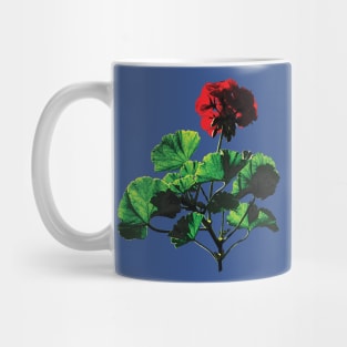 Backlit Red Geranium Mug